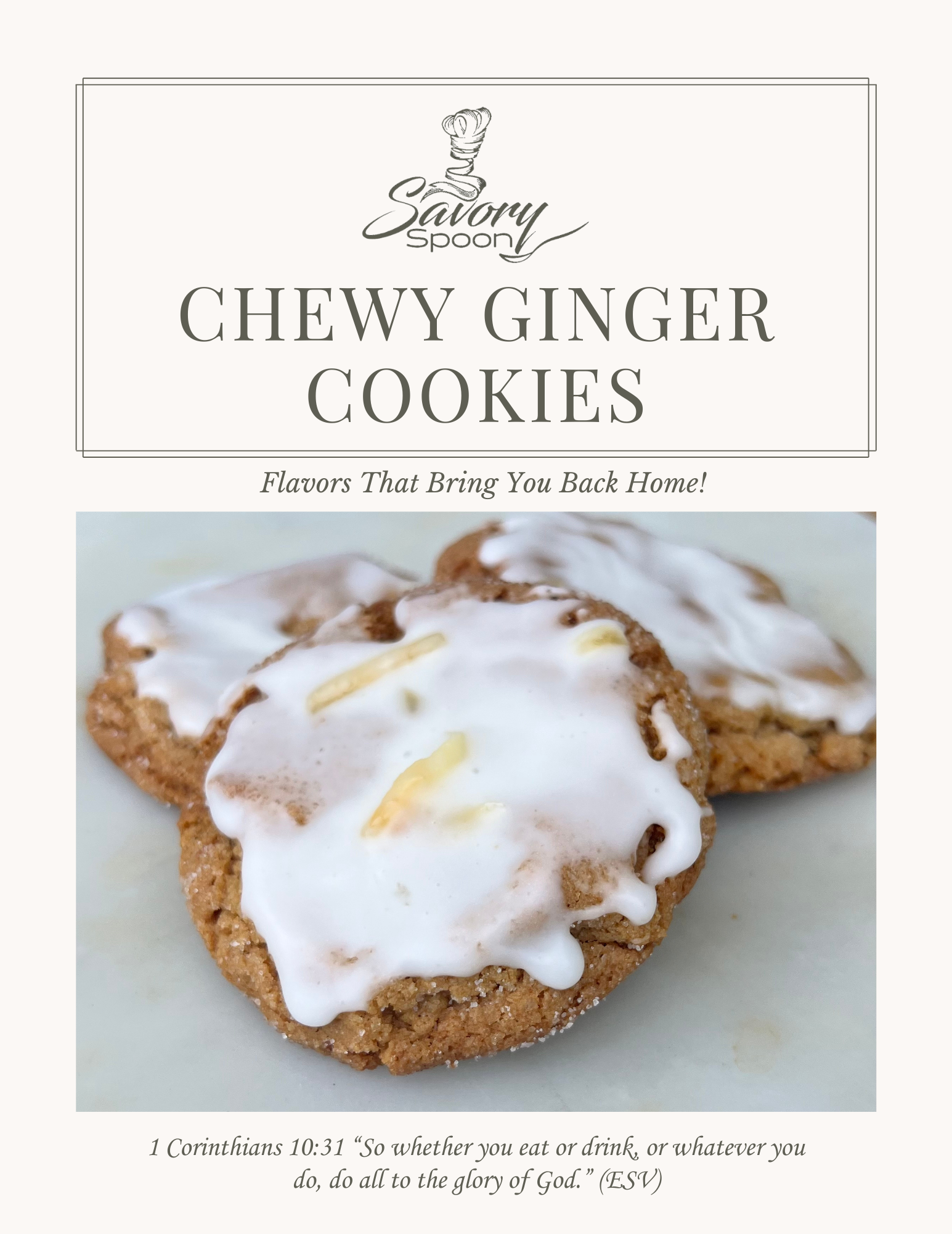 Chewy Ginger Cookie Recipe