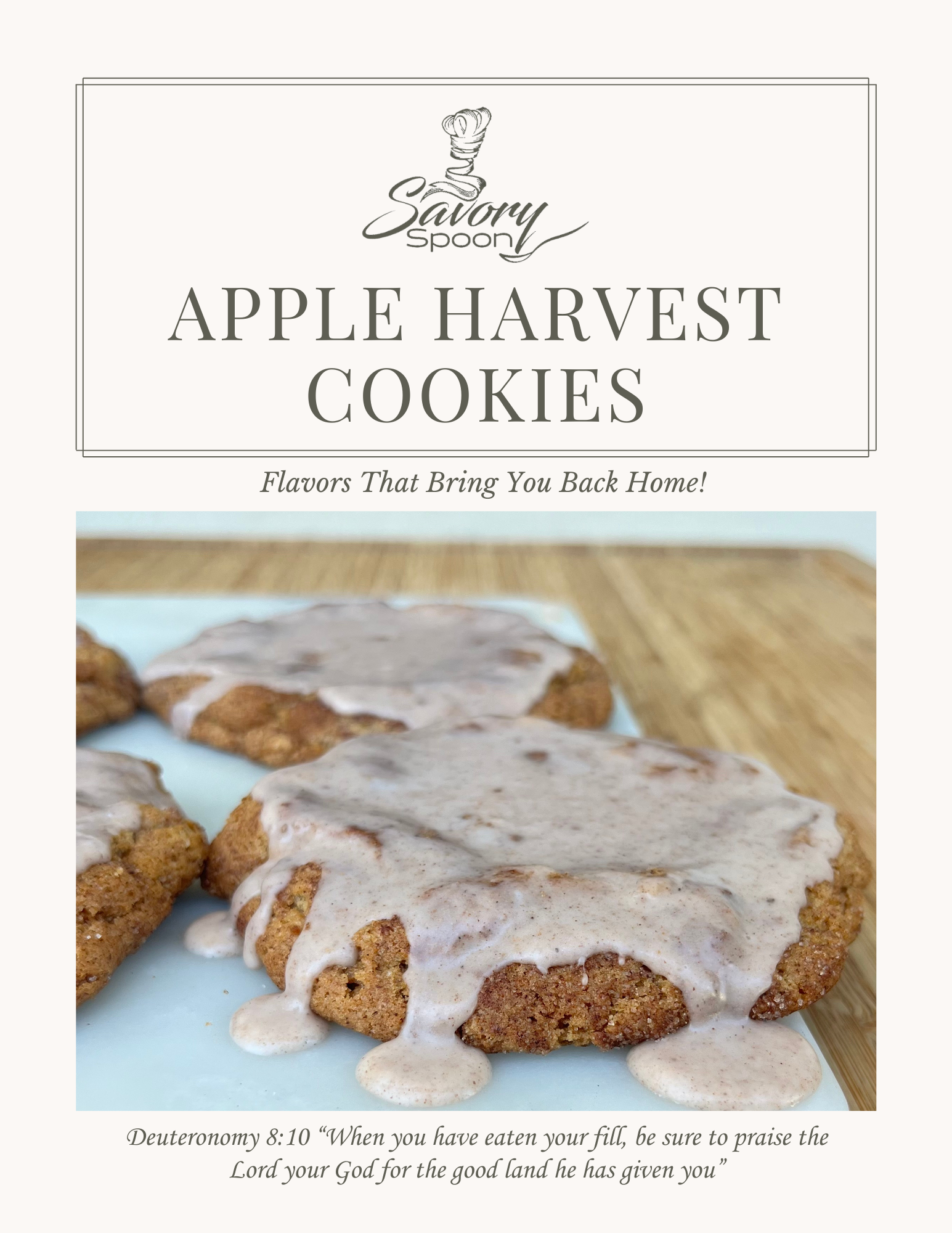 Apple Cookie with glaze