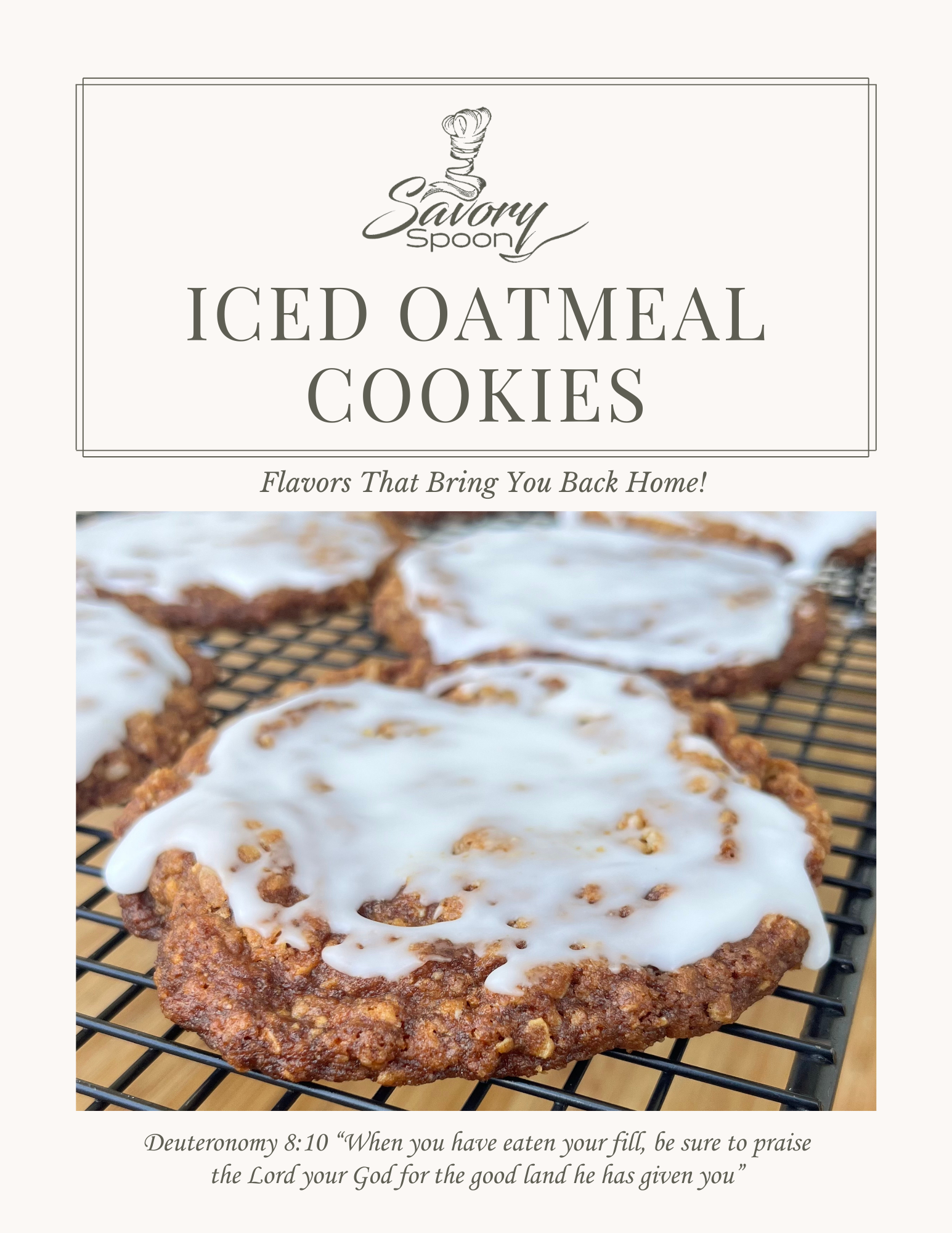 Iced Oatmeal Cookie Recipe